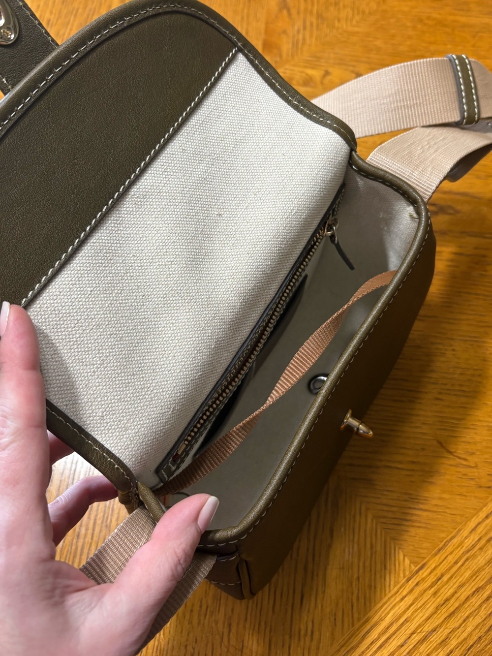 Dooney & Bourke Olive Green Crossbody Saddle Bag - Picture 6 of 10